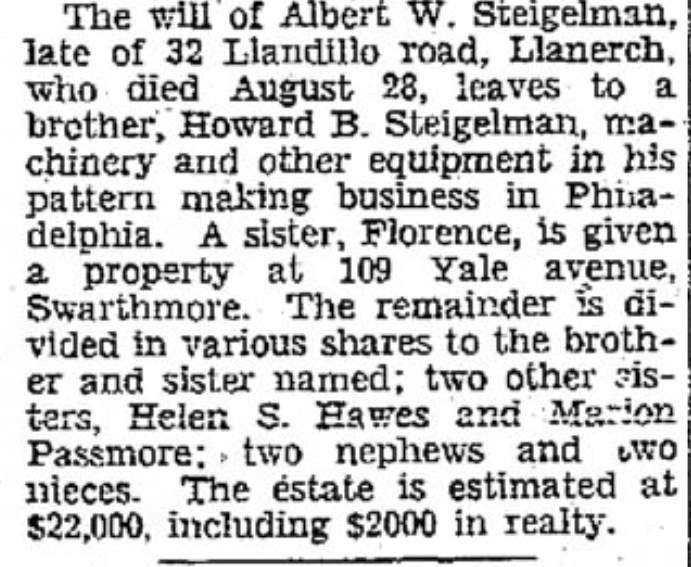 Albert Steigelman will